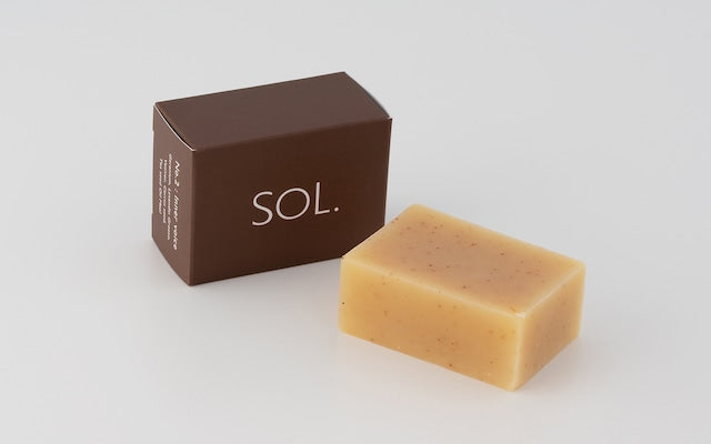 茶実油スキンケア石鹸(天然スクラブ入) SOL. HAND MADE FACE SOAP NO. 2