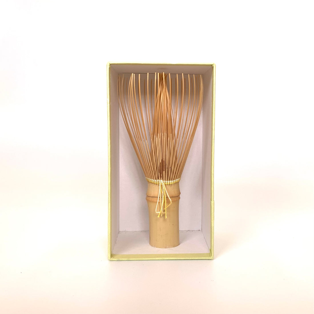 Венчик для чая, Shinkazuho, Shiratake, двухцветная нить (желтая и белая) / Tango Tanimura